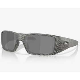 Oakley Heliostat Sunglasses Matte Grey Ink Fingerprint Frame Prizm Black Lenses