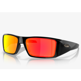 Oakley Heliostat Sunglasses Polished Black Frame Prizm Ruby Lenses