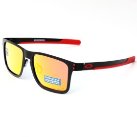 Oakley Holbrook Metal Sunglasses Black Green Polarized Prizm Blue Lenses
