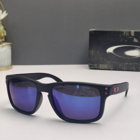 Oakley Holbrook Sunglasses Matte Black Frame Polarized Deep Blue Lenses