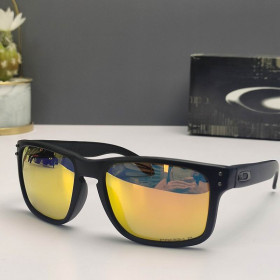 Oakley Holbrook Sunglasses Matte Black Frame Polarized Gold Lenses