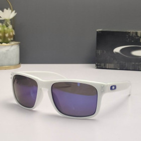 Oakley Holbrook Sunglasses White Frame Polarized Deep Blue Lenses