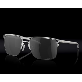 Oakley Holbrook TI Sunglasses Satin Chrome Frame Prizm Black Lenses