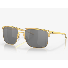 Oakley Holbrook TI Sunglasses Satin Gold Frame Prizm Black Polarized Lenses