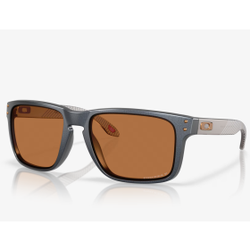 Oakley Holbrook XL Sunglasses Blue Steel Frame Prizm Bronze Polarized Lenses