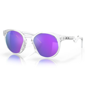 Oakley HSTN Sunglasses Matte Clear Frame Prizm Violet Lenses