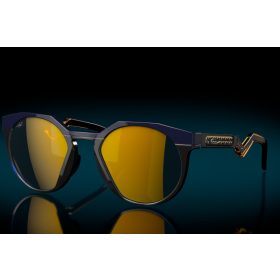 Oakley HSTN Sunglasses Navy Transparent Blue Frame Prizm 24k Polarized Lenses