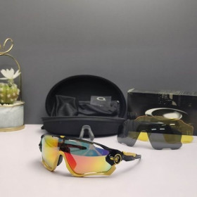 Oakley Jawbreaker Sunglasses Black Yellow Frame Prizm Galaxy Ruby Lenses