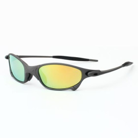 Oakley Juliet Sunglasses Black Frame Galaxy Gold Polarized Lenses