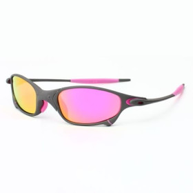 Oakley Juliet Sunglasses Black Frame Pink Polarized Lenses