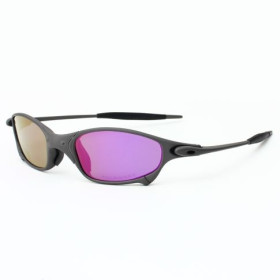 Oakley Juliet Sunglasses Black Frame Purple Polarized Lenses
