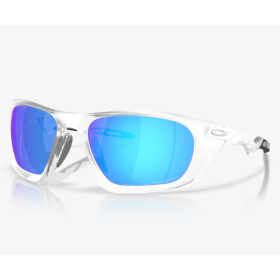 Oakley Lateralis Sunglasses Matte Clear Frame Prizm Sapphire Lenses
