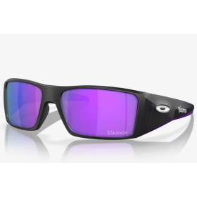 Oakley Minnesota Vikings Heliostat Sunglasses Matte Black Frame Prizm Violet Lenses