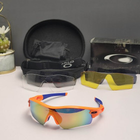 Oakley Radar Path Sunglasses Orange Blue Frame Galaxy Ruby Lenses