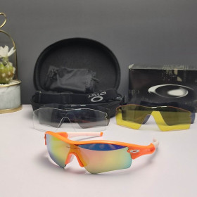 Oakley Radar Path Sunglasses Orange White Frame Galaxy Ruby Lenses