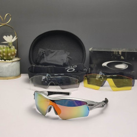 Oakley Radar Path Sunglasses Silver Black Frame Galaxy Ruby Lenses