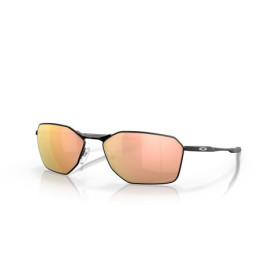 Oakley Savitar Sunglasses Satin Black Frame Prizm Rose Gold Polarized Lenses