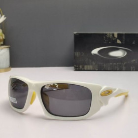 Oakley Scalpel Sunglasses White Yellow Frame Gray Polarized Lenses