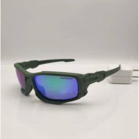 Oakley SI Ballistic Shocktube Sunglasses OO9329 Green Frame Polarized Sapphire Lens