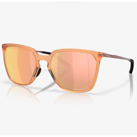 Oakley Sielo SQ Sunglasses Matte Transparent Ginger Frame Prizm Rose Gold Polarized Lenses
