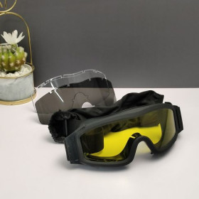 Oakley Ski Goggles Black Frame 3 Interchangeable Lenses