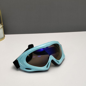 Oakley Ski Goggles Blue Frame Anti-fog Galaxy Gold Lenses