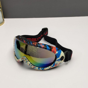 Oakley Ski Goggles Multicolor Frame Anti-fog Galaxy Gold Lenses