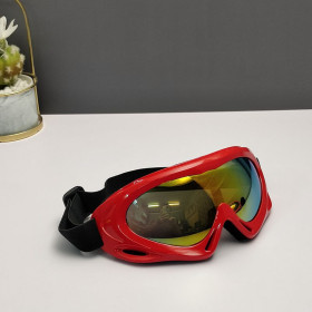 Oakley Ski Goggles Red Frame Anti-fog Galaxy Gold Lenses