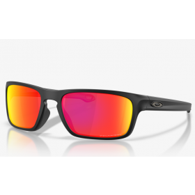 Oakley Sliver Stealth Sunglasses Matte Black Frame Ruby Iridium Polarized Lenses