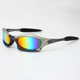 Oakley Splice Sunglasses Matte Black Gunmetal Frame Polarized Colorful Lenses