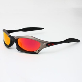 Oakley Splice Sunglasses Matte Black Gunmetal Frame Polarized Ruby Lenses