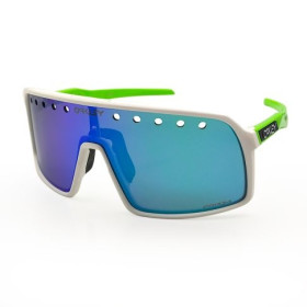 Oakley Sutro Sunglass OO9406A White Green Frame Prizm Blue Lens