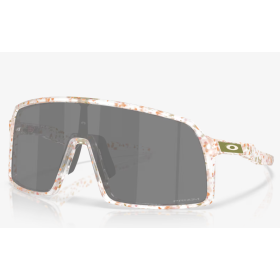 Oakley Sutro Terrazzo Collection Sunglasses Matte Clear Terrazzo Frame Prizm Black Lenses