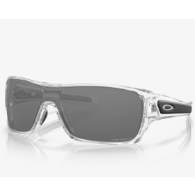 Oakley Turbine Rotor Sunglasses Polished Clear Frame Prizm Black Polarized Lenses