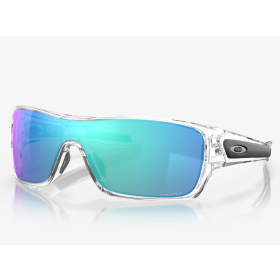 Oakley Turbine Rotor Sunglasses Polished Clear Frame Prizm Sapphire Lenses