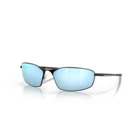 Oakley Whisker Sunglasses Satin Black Frame Prizm Deep Water Polarized Lenses