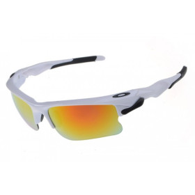 Oakley fast jacket white sunglasses fire iridium