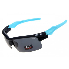 Oakleys fast jacket black / blue / grey lens sunglass