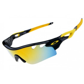 Oakley radarLock path sunglass black yellow / fire iridium