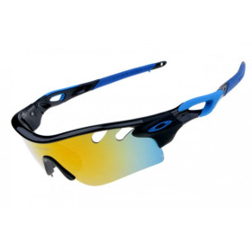 Oakley radarLock path sunglasses black blue / fire iiridium