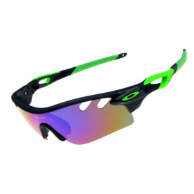 Oakley radarLock path sunglasses black green / ice iridium
