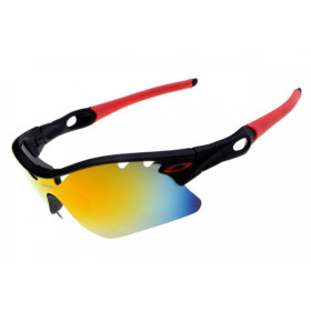 Oakley radarlock pitch sunglasses matte black / fire iridum