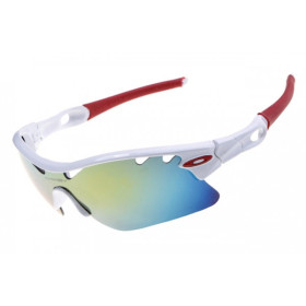 Oakley radarlock pitch sunglasses white / ice iridium