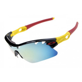 Oakley radarlock pitch sunglasses black yellow / ice iridium