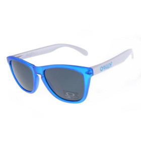 Oakley crystal blue white frogskins sunglass black lens