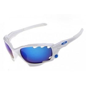 Oakley white Racing Jacket sunglasses ice iridium