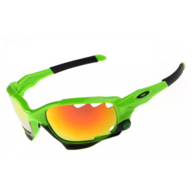 Oakley Racing Jacket green / fire iridium sunglass