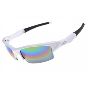 Oakley flak jacket white sunglasses for sale